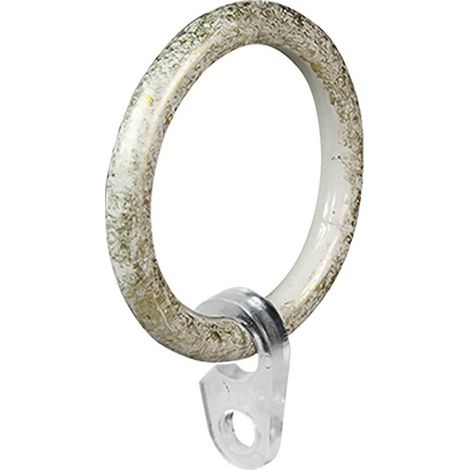 ANELLO PER SCORRITENDA col. avorio/oro - Ø 20 mm cf. 8 pz