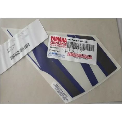 Yamaha 5D7-F839F-10 Gráfico de carenado 9 - YZF-R125 09-11