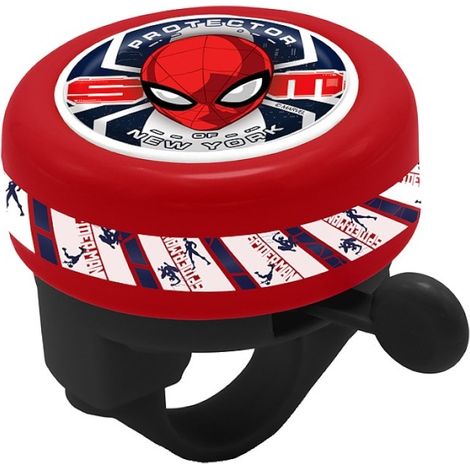 Timbre de bicicleta Disney Marvel Spider-Man timbre de bicicleta rojo (1/4)