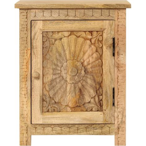 Maison Exclusive - Comodino in Legno Massello di Mango 40x30x50 cm (1/5)