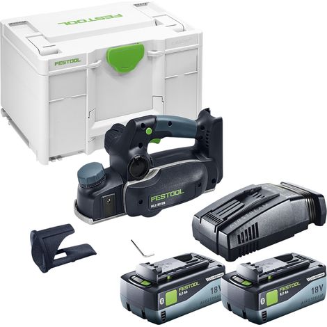 Festool HLC 82 EB-Basic rabot sans fil 18 V 82 mm Brushless + 2x batterie 8,0 Ah + chargeur + Systainer (1/5)