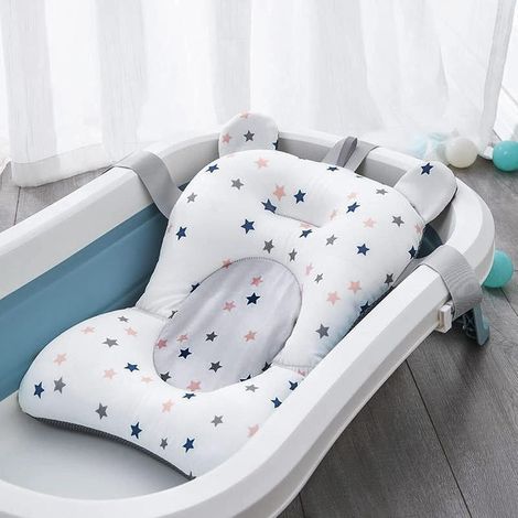 Baby bath cushion, newborn bath mat, baby bath support net, baby bath pillow, non-slip floating bath seat (1/5)