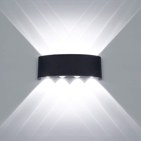 Moderne LED Plafonnier Étanche En Aluminium Applique Murale Rondelle Lumière Intérieur Extérieur Couloir Couloir Couloir 8w Noir-AIMOONSA