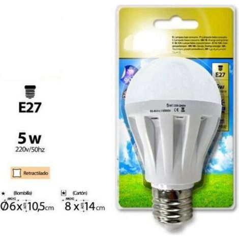 Ampoule Led Globe 5 Watts Connecteur E27 Lumière Froide 6 500 K