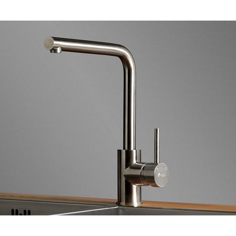 Grifería Monomando Fregadera INOX Trent con cartucho economizador (1/3)