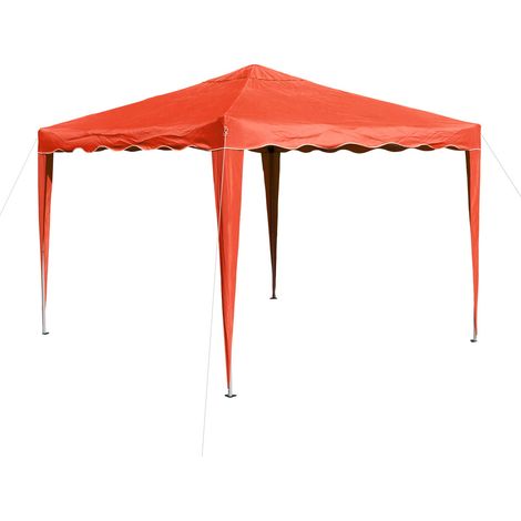 Pavillon Gartenpavillon Faltpavillon Alu/Metall 3x3m terracotta Garten Partyzelt (1/5)