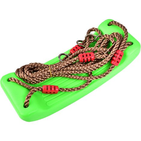 GARRYFIZH Siège balançoire enfant plastique incurvé vert – Pour jardin, école, aire de jeux (1/5)
