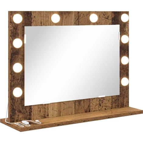 Miroir de vanité Rectangulaire Bois ancien 60 x 45 x 18 cm (1/5)