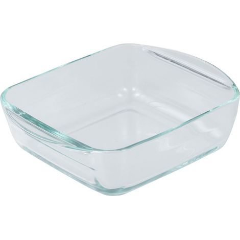 Fuente cuadrada de vidrio de borosilicato, para horno, experto, 1 l, 19,7 x 16,8 x 5,6 cm