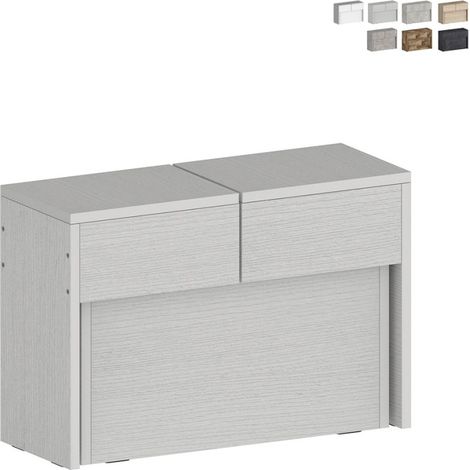 Banco extensible 66 - 290 cm para mesa de comedor consola Pratika A - Blanco Shabby