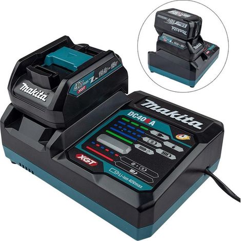 Makita DC40RA 40V Max XGT / 18v LXT Rapid Fast Battery Charger + ADP10 Adaptor