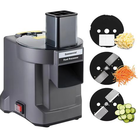 Machine à découper les légumes professionnelle et automatique - Hachoir à légumes, carottes et pommes de terre - Tranche, râpe et coupe en dés - Découpe rapide des légumes (1/5)