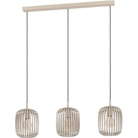 Lampe à suspension marron sable Romazzina 3 lumières - 900497 (1/3)