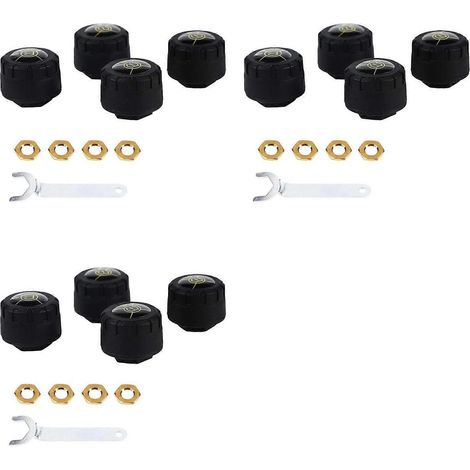 12 externe Sensoren Motorrad-Reifendruckkontrollsystem (TPMS) Bluetooth 5.1 für Android/iOS (1/5)