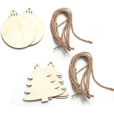 Guirlande En Bois Flocon De Neige - Décoration De Noël Pour Arbre Et Intérieur - 40 Pièces Avec Cordon (1/5)