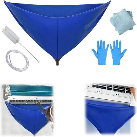 Sac de nettoyage pour climatiseur 100 x 59 cm - récupération d'eau, bleu (1/4)