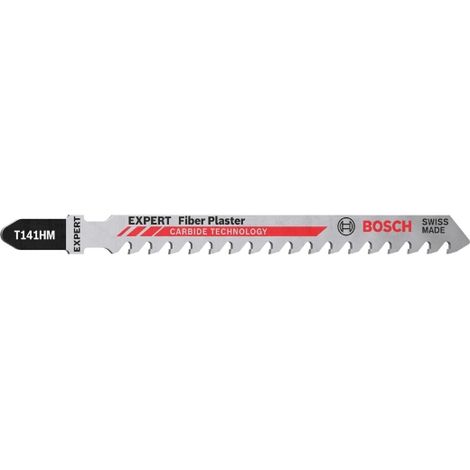 Bosch Professional 10x Lame per seghetto alternativo Expert `Fiber Plaster` T 141 HM (per Pannelli in fibrocemento, Pannello in cartongesso, Lunghezza 100 mm, accessorio Seghetto alternativo) (1/5)
