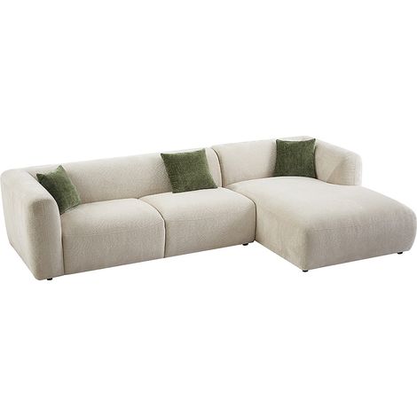 Divano Angolo a destra in Tessuto Beige - TANCAVO (1/4)