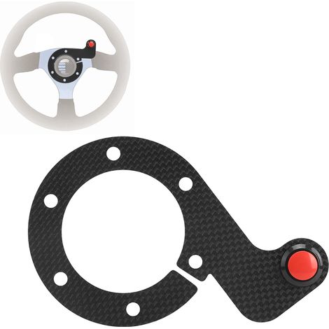 Kits de boutons de klaxon externes en fibre de carbone pour volants MOMO/OMP/Nardi/Sparco à 6 boulons (bouton unique) (1/5)
