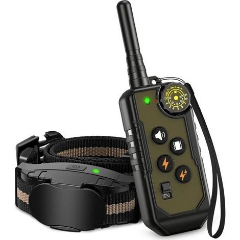 Collier de Dressage avec Télécommande pour Chien, Anti Aboiement Electrique, Qualité Militaire, Bip,Vibration,Choc sûr, Étanche IP7 (1/5)