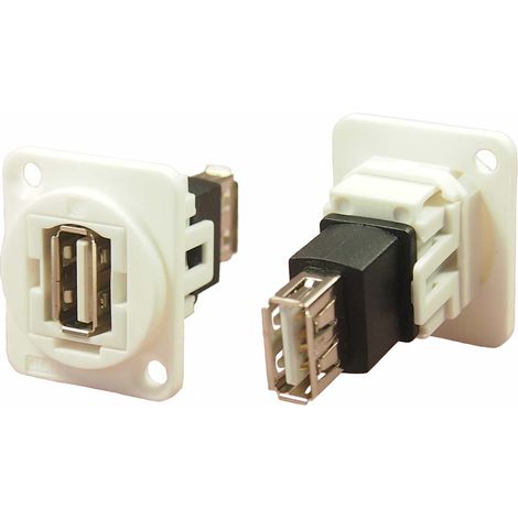 Connecteur USB 2.0 A Femelle RS PRO ports, Montage panneau, Droit ( Prix pour 1 )