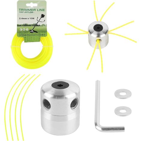 tête débroussailleuse universelle M8 M10, Avec 2,4mm x 15m Fil Coupe Bordure Nylon (1/5)