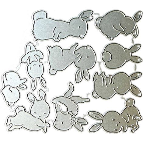 Metallstanzformen Hasenmuster für Einladungskarten, Scrapbooking, Prägung