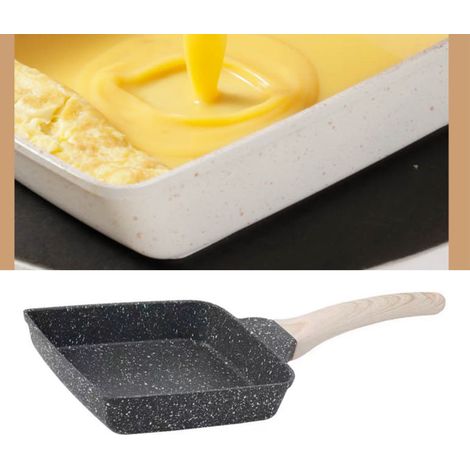 Aluminium-Bratpfanne, schnell leitend, 3-lagig, mit verdicktem Holzgriff, zum Kochen in der Familienküche (1/5)