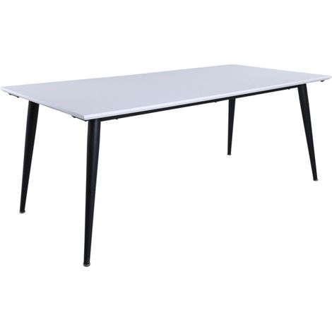Table à Manger Extensible "Jimmy" 195-285cm Blanc (1/5)