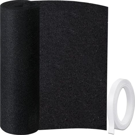 Coupé pour s'adapter au filtre à charbon pour filtres à air Feuille de charbon de bois pour purificateurs d'air Filtres de climatiseur Hottes Pièces de rechange Accessoires 16 x 48 pouces (1/5)