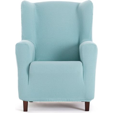 Housse de Fauteuil à Oreilles bi-élastique Respirante Ajustement antidérapant Protection complète Contre l'usure Couleur Eau Marine (1/5)