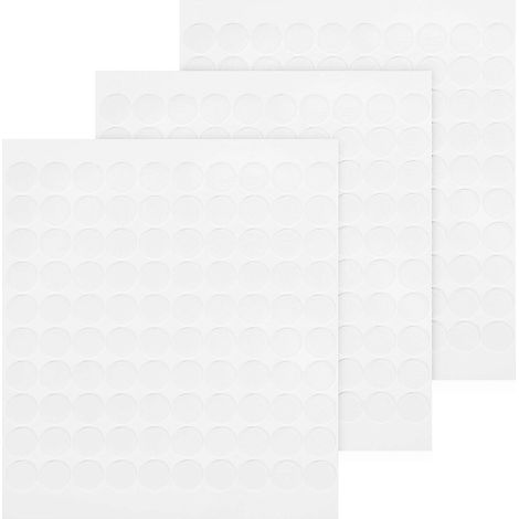 300 pastilles adhésives double face transparentes, rondes et imperméables, sans traces, pour la décoration