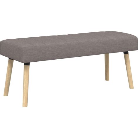 Banco con tapizado en canal Topo 110 x 40 x 46 cm Tela vidaXL