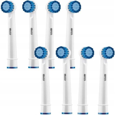 Zahnbürstenköpfe - Oral-B - EB-17S - 8 Ersatzköpfe - Sensitiv - Kompatibel mit rotierenden Zahnbürsten
