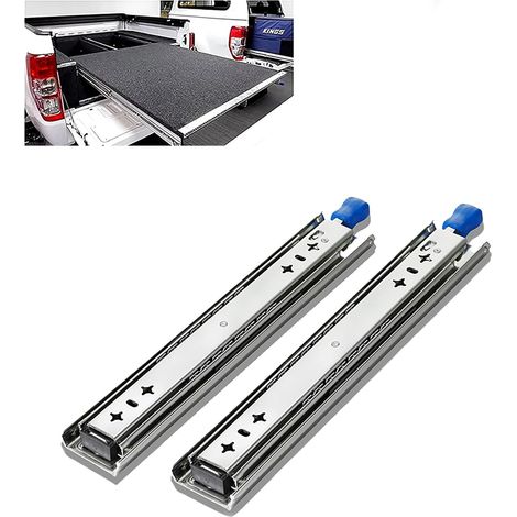 glissiere charge lourde, 400mm glissiere pour tiroir, Glissières de tiroirs à haute capacité de charge avec serrure, capacité de charge 120 KG, 1 paire(2 pièces) (1/5)