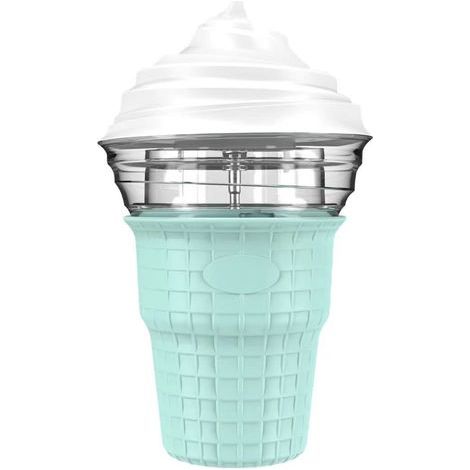 Machine à glace automatique compacte pour maison – Fabricateur de sorbets aux fruits, yaourtière mini, design moderne en bleu ciel-lsw-Karteo