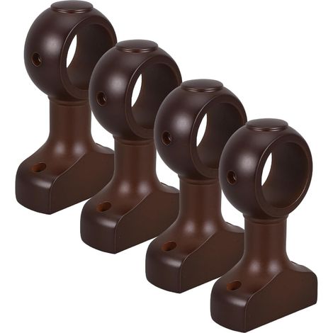 Support de Tringle à Rideaux en Bois, Lot de 4pcs, Fixation Simple Trou, Installation Facile, Charge Solide, Décoration Élégante pour Salons (1/5)