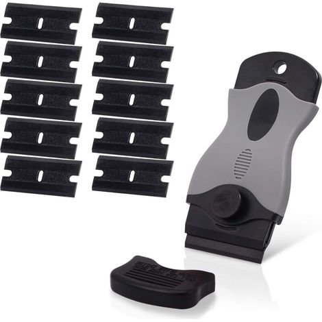 Grattoir - Lame Plastique Interchangeable - Pour Vitres Céramique Et Surfaces Fragiles - 10 Pièces (1/5)