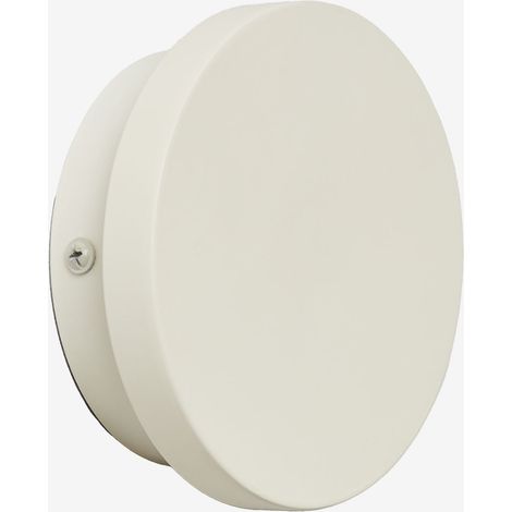 Applique murale de salle de bain à LED en acier inoxydable Arizona SKLUM Blanc Gardenia Ø12 cm