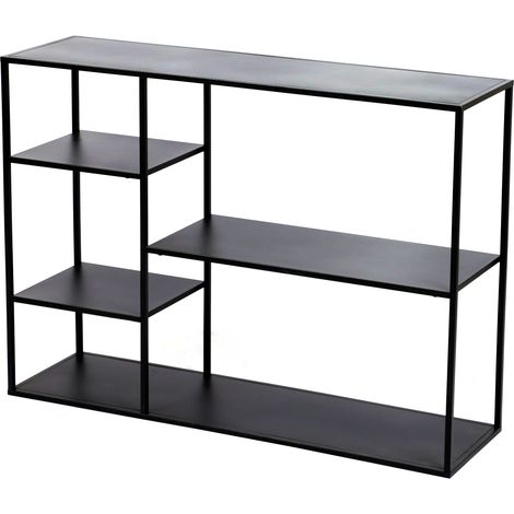 Estante independiente 120 x 35 x 875 cm metal negro 030006952