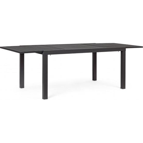 Ausziehbarer Aluminiumtisch "Hilde" für den Außenbereich im Garten und auf der Veranda -Anthrazit / Large (1/4)