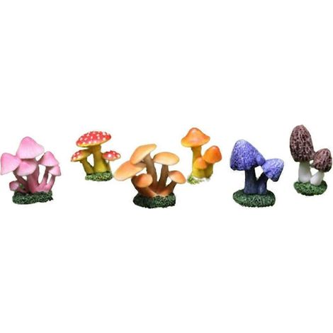 Collection de sculptures de champignons enchanteresses, objets décoratifs en résine pour le bureau
