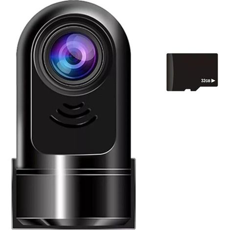 Caméra embarquée ADAS 1080P HD rotative à 360°, avec carte 32 Go (1/4)