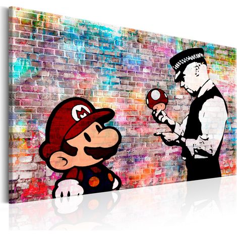Tableau Banksy : Brique colorée - 120 x 80 cm (1/4)