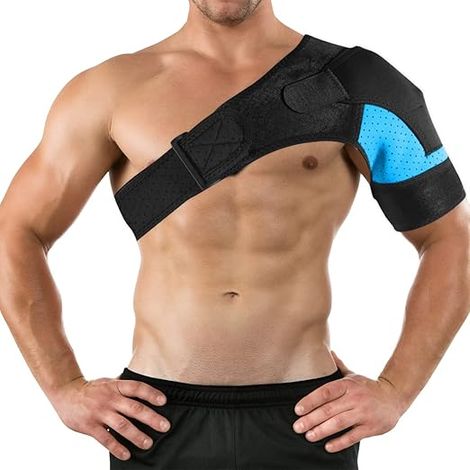Support d'Épaule, Bandoulière Réglable pour Femme et Homme Soulagement des Blessures à l'Épaule Entorse - Convient à l'Épaule Droite et Gauche (1/5)