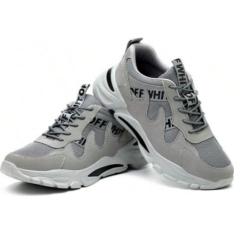 Chaussures de travail homme antidérapantes, coque anti-choc et anti-perforation, semelle confortable anti-fatigue, résistantes à l'abrasion, protection renforcée sécurité chantier. (1/3)