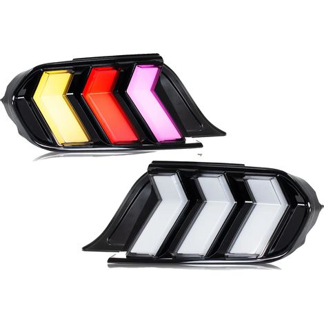 Fanali posteriori a LED, 12V, 3400LM, RGB, PC/ABS/PMMA/Vetro, compatibili con Mustang 2015-2023 (1/5)