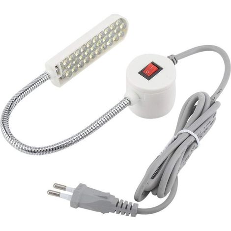 Lampe de travail à col de cygne à 30 LED avec base magnétique pour tours. perceuses et machines à coudre (prise UE 220 V) (1/4)