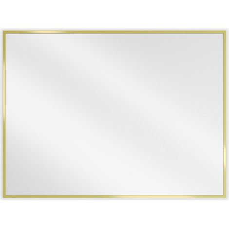 Mexen Loft rechteckiger Badezimmerspiegel 80 x 60 cm, goldener Rahmen - 9852-080-060-000-50 (1/5)