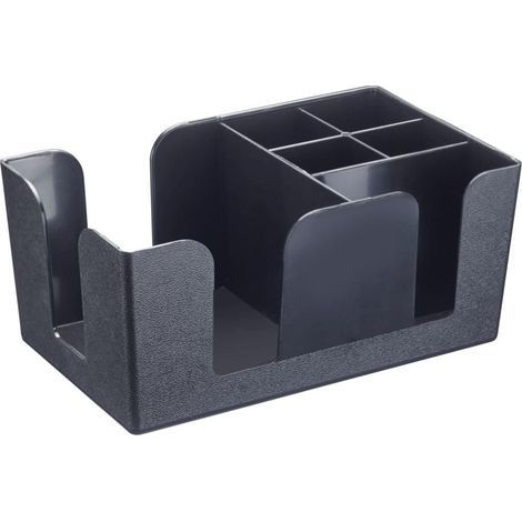 Organisateur de bar – Unité de rangement pratique pour le bar, idéale pour les serviettes, les pailles et les décorations de cocktails – 6 compartiments, ABS (1/5)